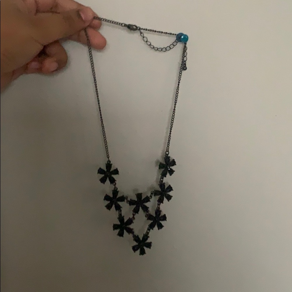 Black statement necklace